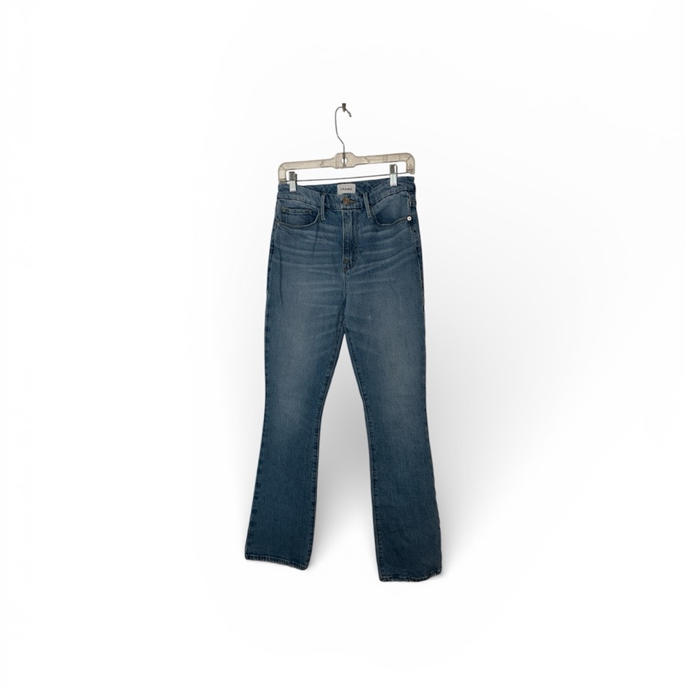 Frame Denim Demarco Flare Jeans in Medium Blue Wash Sz 28